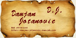 Damjan Jotanović vizit kartica
